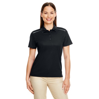 CORE 365 Ladies' Radiant Performance Piqué Polo with Reflective Piping