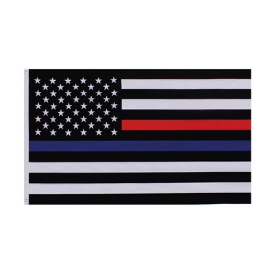 3'x5' Thin Blue Line/Thin Red Line Flag