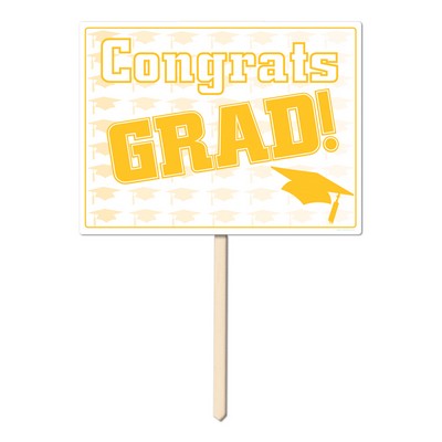 Plastic Congrats Grad Yard Sign