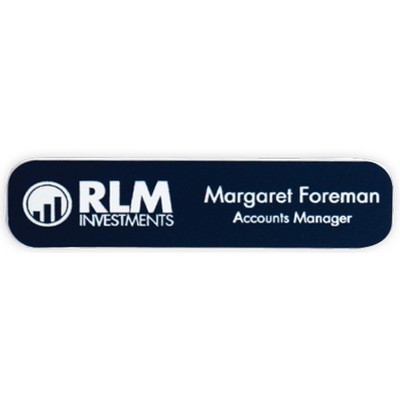 Engraved Plastic Name Badge - 3" x ¾"