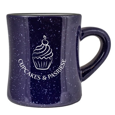 10 Oz. Vitrified Cancun Diner Mug (Cobalt Blue Campfire)