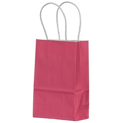 Matte Tinted White Kraft Gem Paper Shopping Bag (5¼"x3¼"x8.375")