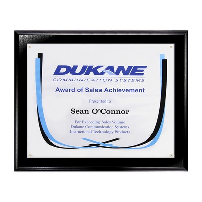 Certificate/Overlay Ebony Finish Plaque for 8 1/2 "x 11" Insert with Mailer Box