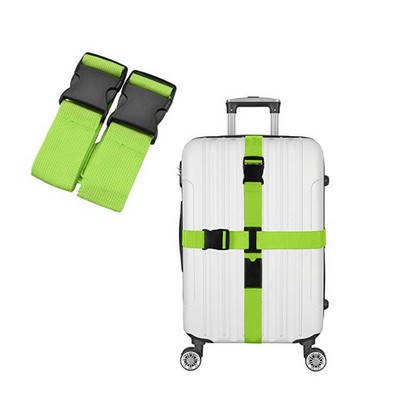 Cross Luggage Straps With Built-in Luggage Tag Slot