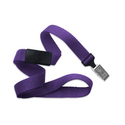 5/8" Blank Breakaway Lanyard w/Bulldog Clip (Purple)