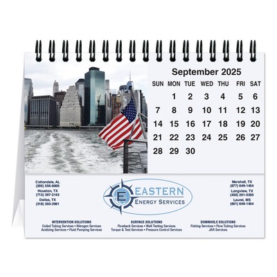 Old Glory Tent Desk Calendar (5 13/16"x4½")