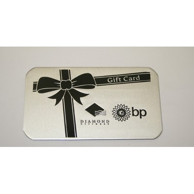 3.5" x 2" Aluminum Business / Membership card w/a Die Struck, Color filled imprint. USA