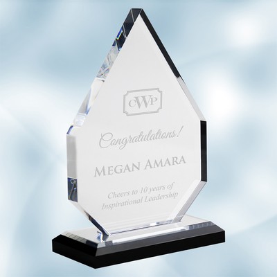 Acrylic Diamond Award w/ Black Base (L)