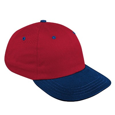 USA Made Two Tone Twill Dad Cap w/Eyelets & Slide Buckle