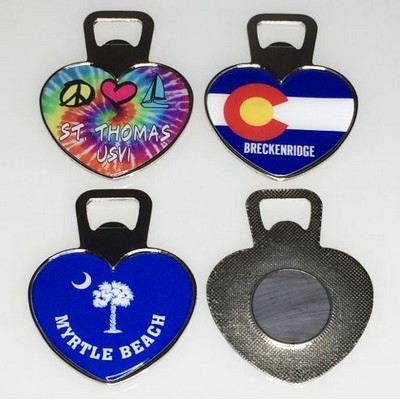 Jumbo Heart Bottle Opener Magnet