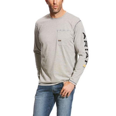 Ariat® Rebar™ Long Sleeve Logo T-Shirt