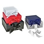 Scratch Resistant Matte Finish Ribbon Magnetic Box (8"x8"x3")