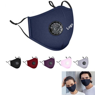 3-layer Reusable Cotton Face Mask With Breather Valve