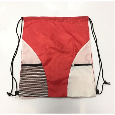 Two-Tone Drawstring Backpack