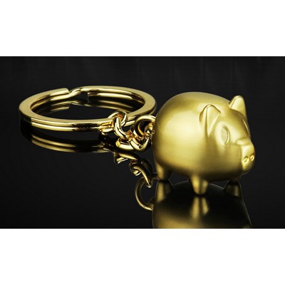 Golden Piggy Keychain