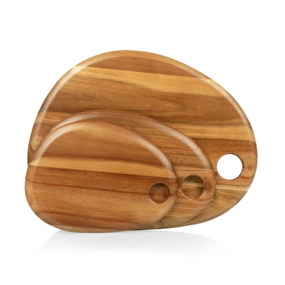 Set of 3 Pebble Shaped Acacia Serving Boards