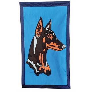 Doberman Pinscher Applique Flags (28"x40")