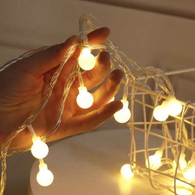 6M 40 Bulb Orb String Lights