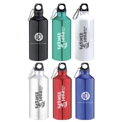 500mL Aluminum Sport Bottle w/Carabiner