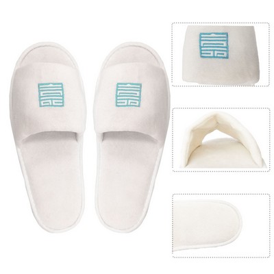 Custom Open-Toe Hotel Slippers