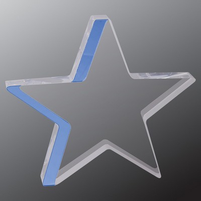 7.75" x 7" Blue Star Acrylic Award