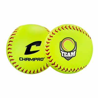 CHAMPRO Optic Yellow Synthetic Leather Softball