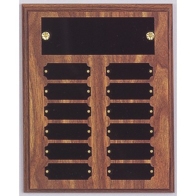 Walnut Perpetual Plaque, 8 x 10", 12 plates