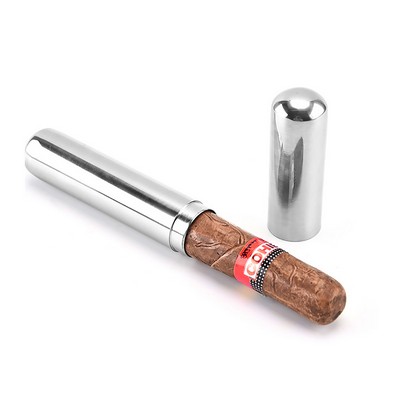 Stainless Steel Travel Cigar Tube Case