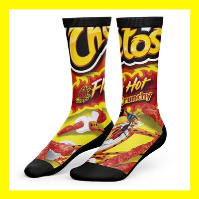 Custom Promotional Dye Sublimated Polyester Crew Socks