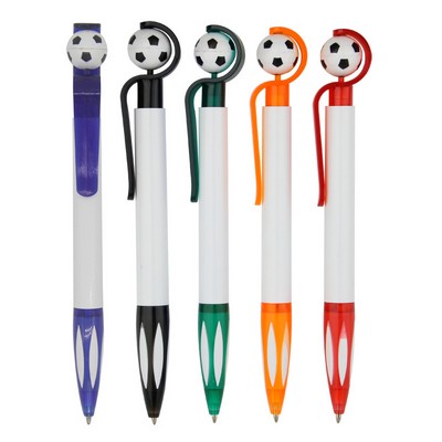 Soccer Top Click Ball Point Pen