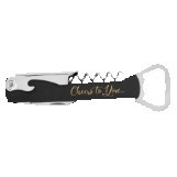 Black/Gold Leatherette Wine Bottle Opener