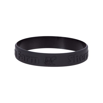 1/4" Silicone Embossed Wristband