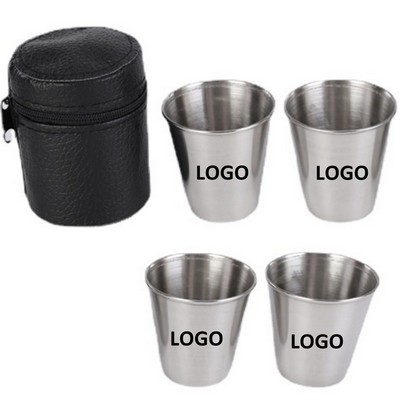 Stainless Steel Wine Cups Set of 4