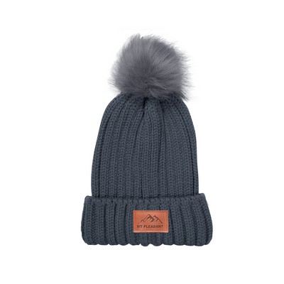 Leeman™ Knit Beanie with Fur Pom Pom