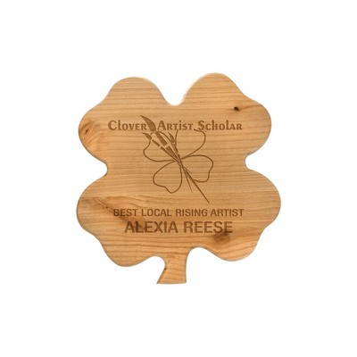 9 3/4" x 10 1/4" Alder Clover Plaque