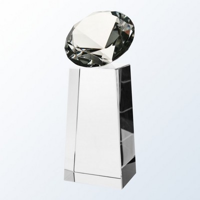 Diamond Pillar Crystal Award, 7 1/4"H