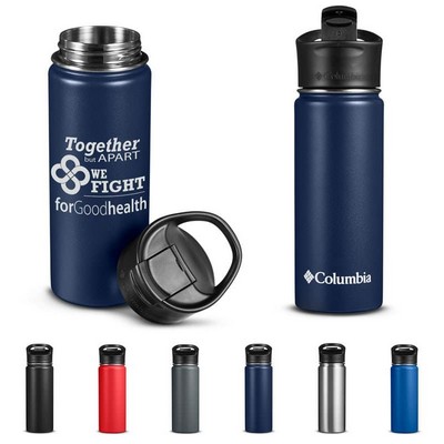 Columbia 18 oz. Double-Wall Vacuum Bottle with Sip-Thru Top