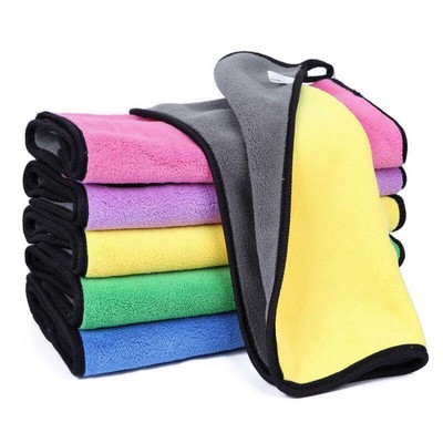 Two-Tone Coral Fleece Car Towel