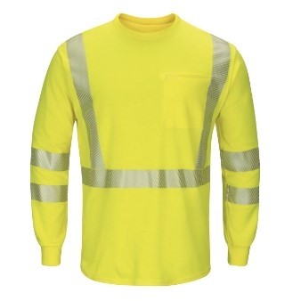 Bulwark™ Hi-Visibility Lightweight Long Sleeve T-Shirt - Hi-Vis Yellow/Green