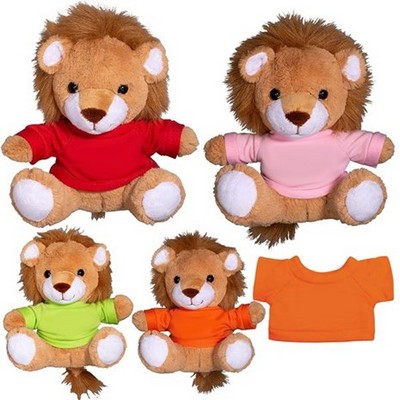 8" Plush Lion Toy With Custom T-shirt