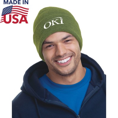 100% USA-Made 12" Acrylic Knit Beanie