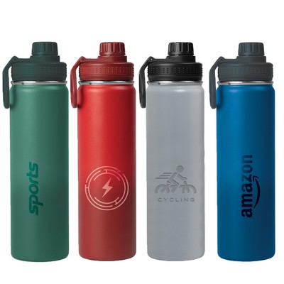 20 oz. Stainless Steel Double Wall Water Bottle with Laser Print