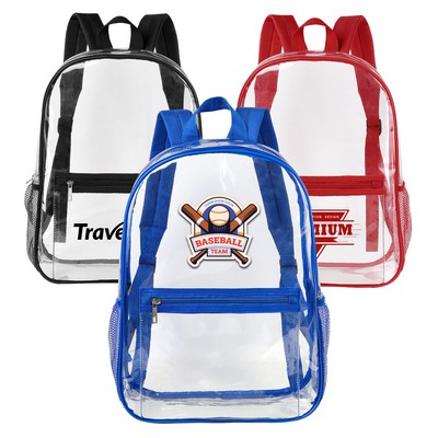 Heavy Duty Security Clear PVC School Backpack (Ocean)