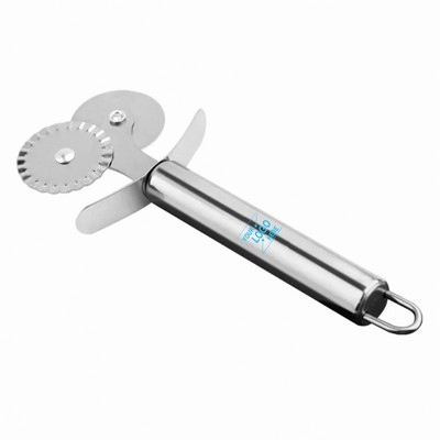 Dual Blade Stainless Steel Pizza Cutter