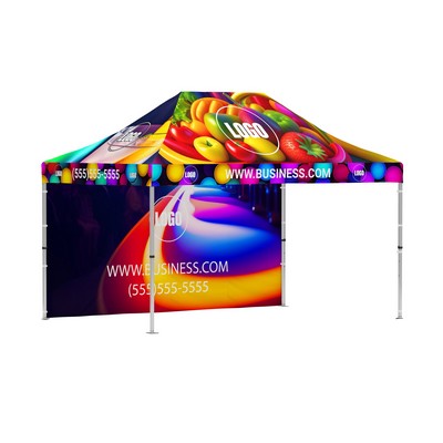 Recycled Pop up tent 15 ft wall 1-sided printing