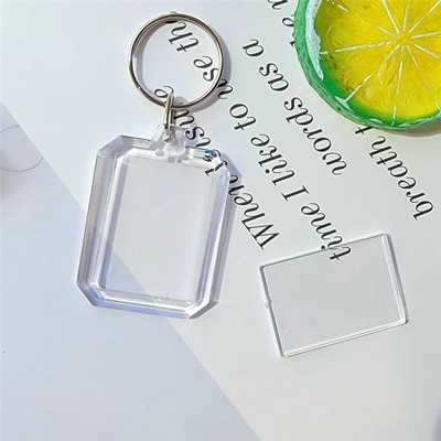 Blank Keyring with Photo Insert: Create Your Personalized Keepsake