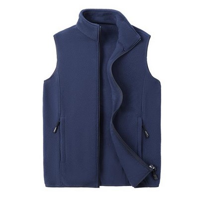 Zippered Pockets Fleece Vest for Ultimate Comfort & Style