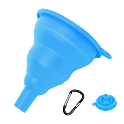 Silicone Collapsible Funnel w/Carabiner