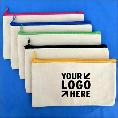 Canvas Pencil Zipper Pouch