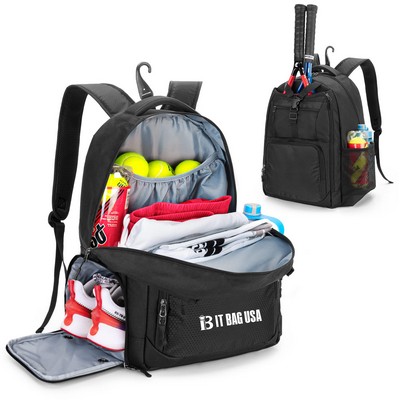 Tennis Backpack With Separate Shoe Space